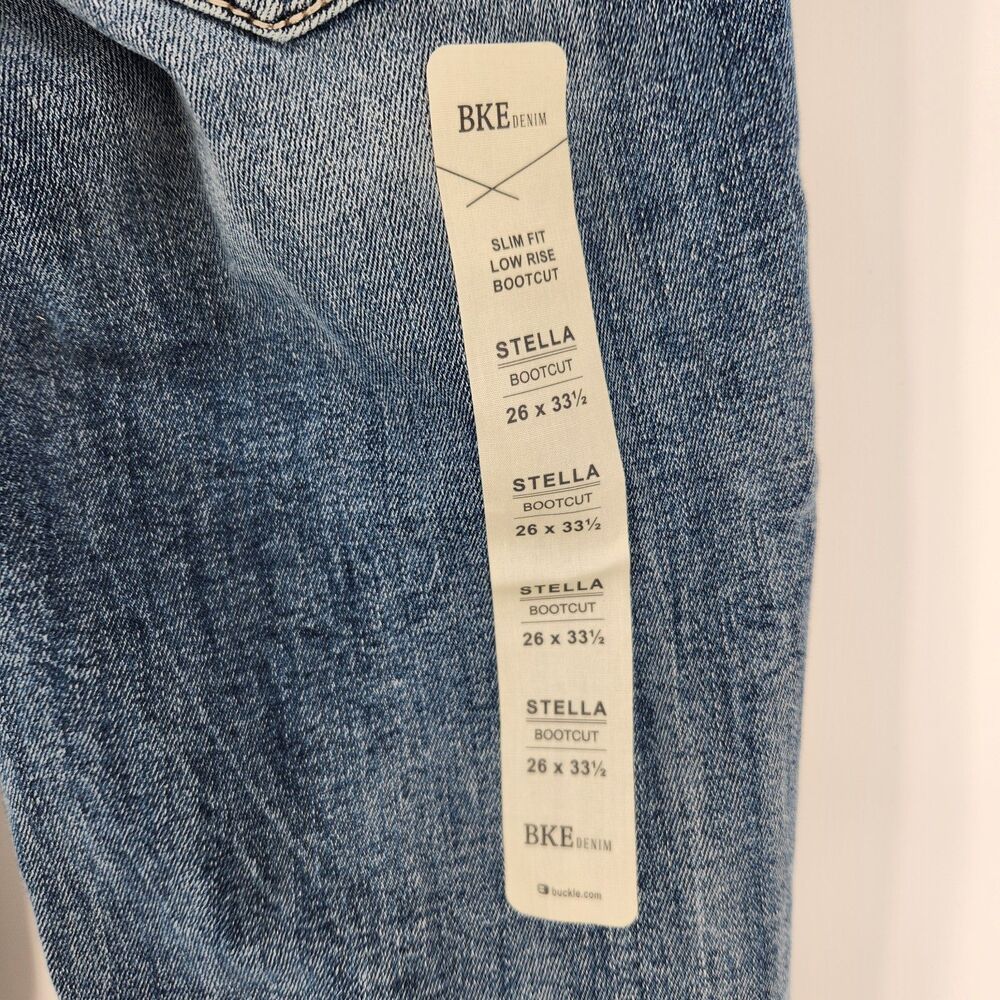 BKE Stella Jeans Womens 26 x 33 1/2 Stretch Denim Bootcut Medium Wash - Picture 11 of 16